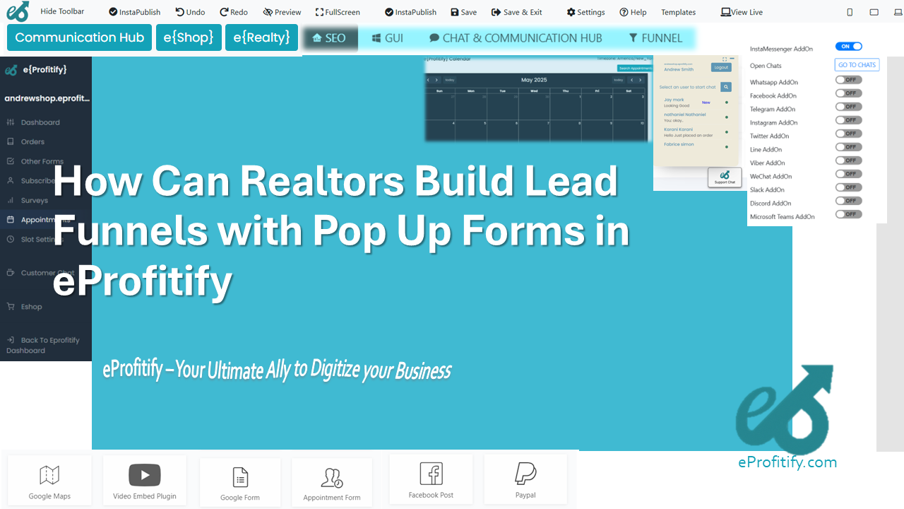 How Can Realtors Build Lead Funnels with Pop Up Forms in eProfitify